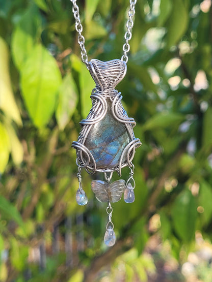 Labradorite Wire Wrapped Pendant