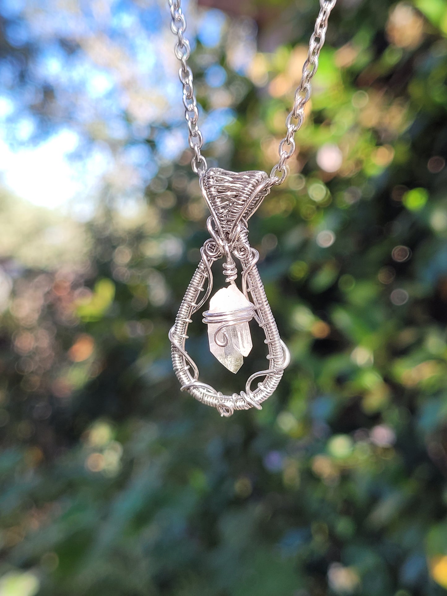 Floating Quartz Pendant