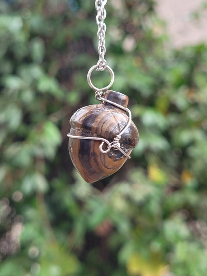 Wire Wrapped Crystal Acorn