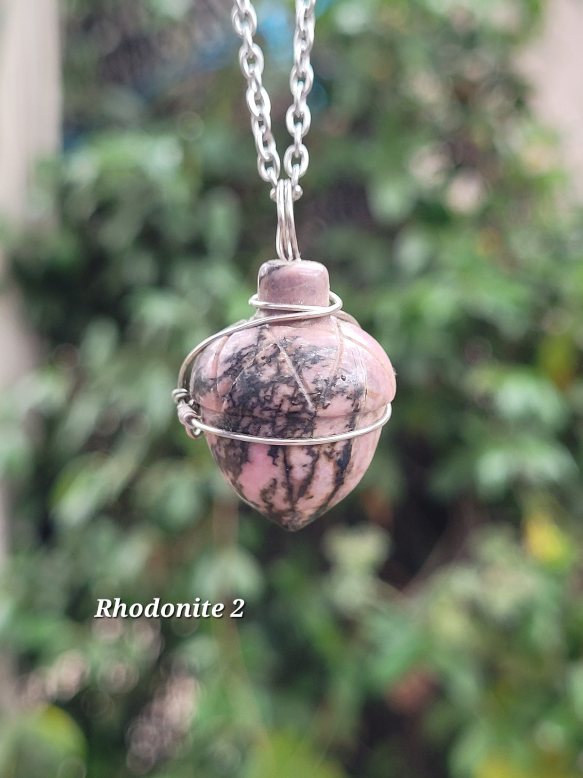 Wire Wrapped Crystal Acorn