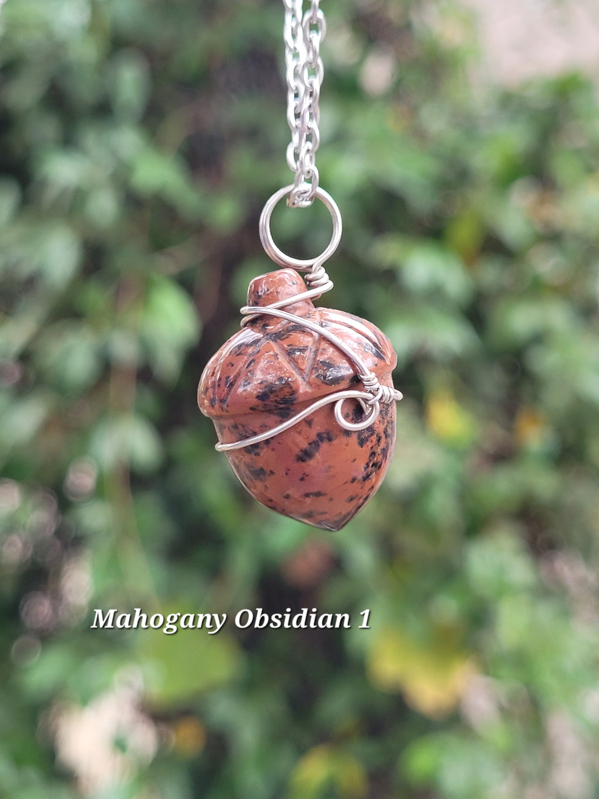 Wire Wrapped Crystal Acorn