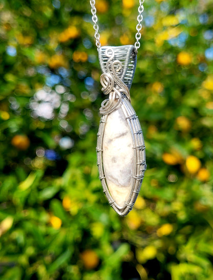 Crazy Lace Wire Wrapped Pendant