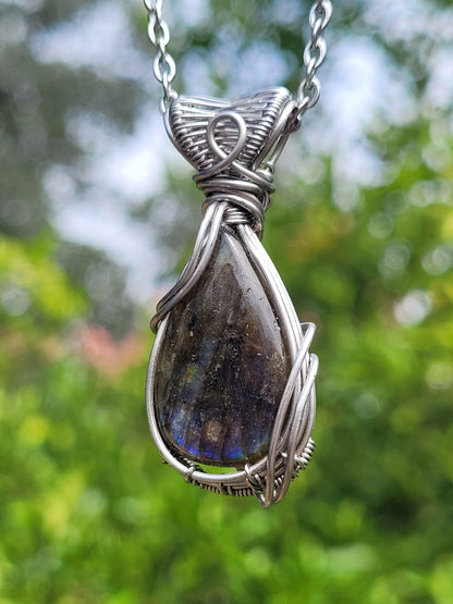 Labradorite Wire Wrapped Pendant