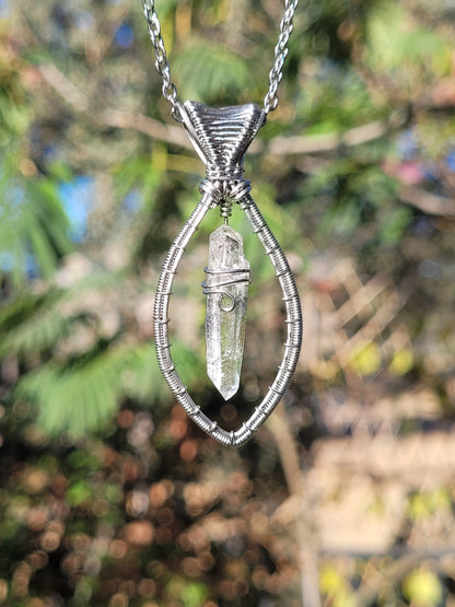 Quartz Point Wire Wrapped Pendant