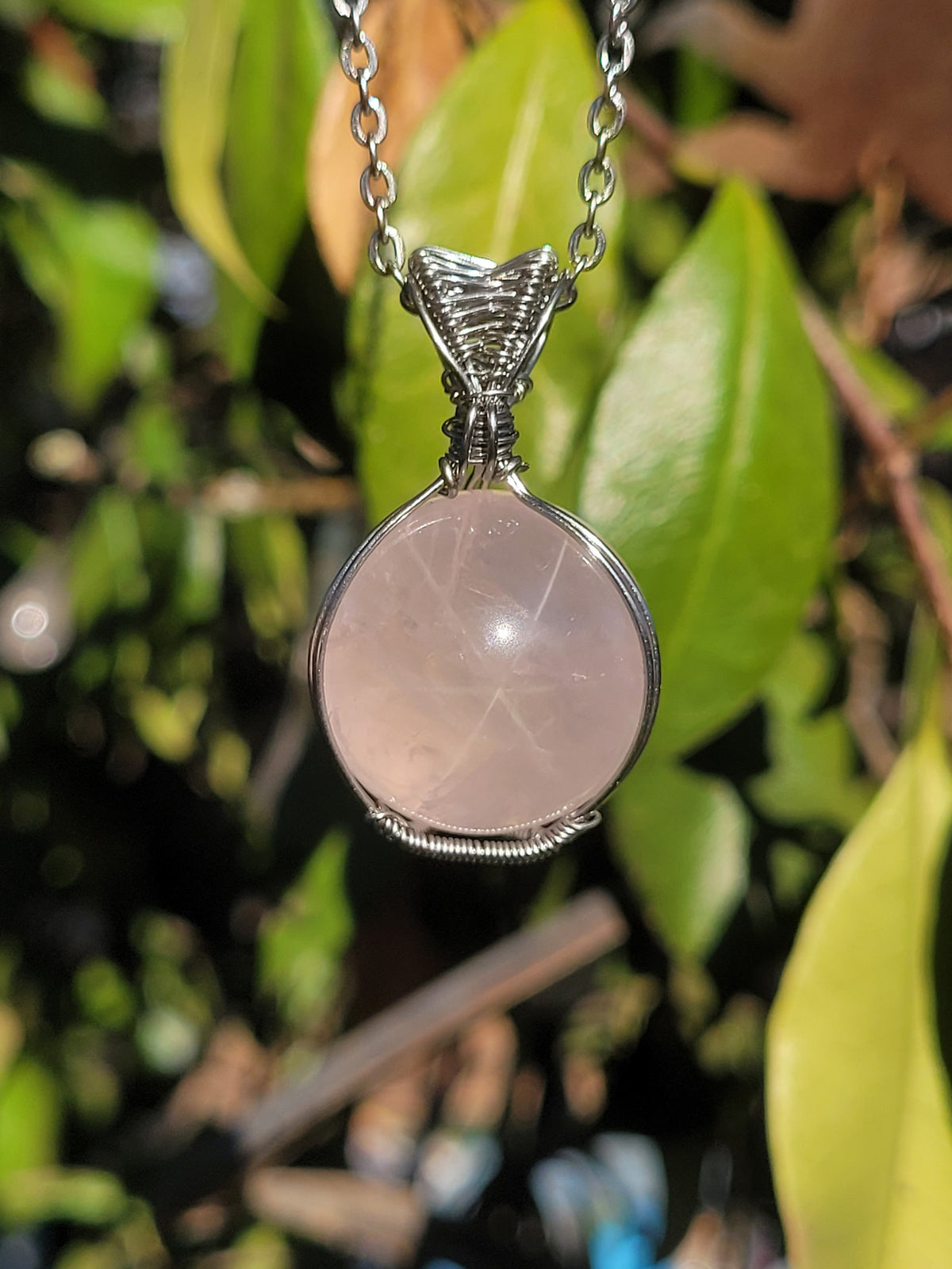 Rose Quartz Fidget Pendant