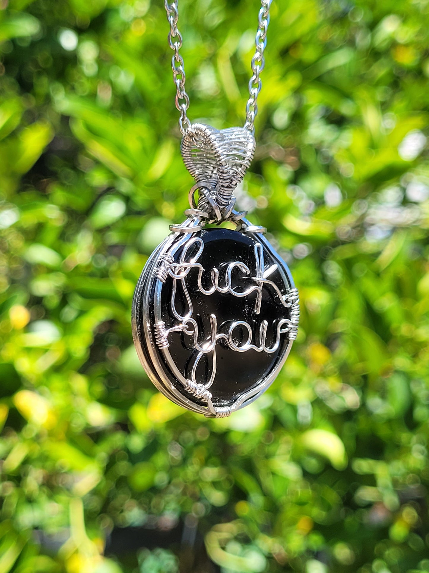 𝓕𝓾𝓬𝓀 𝔂𝓸𝓾 Reversible Pendant