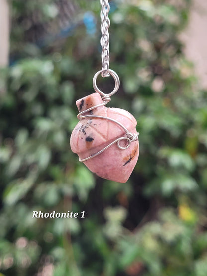 Wire Wrapped Crystal Acorn