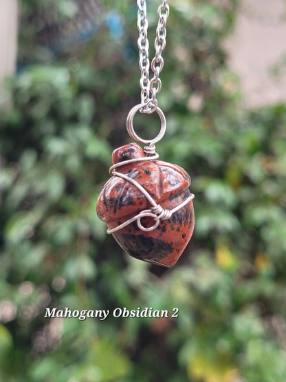 Wire Wrapped Crystal Acorn