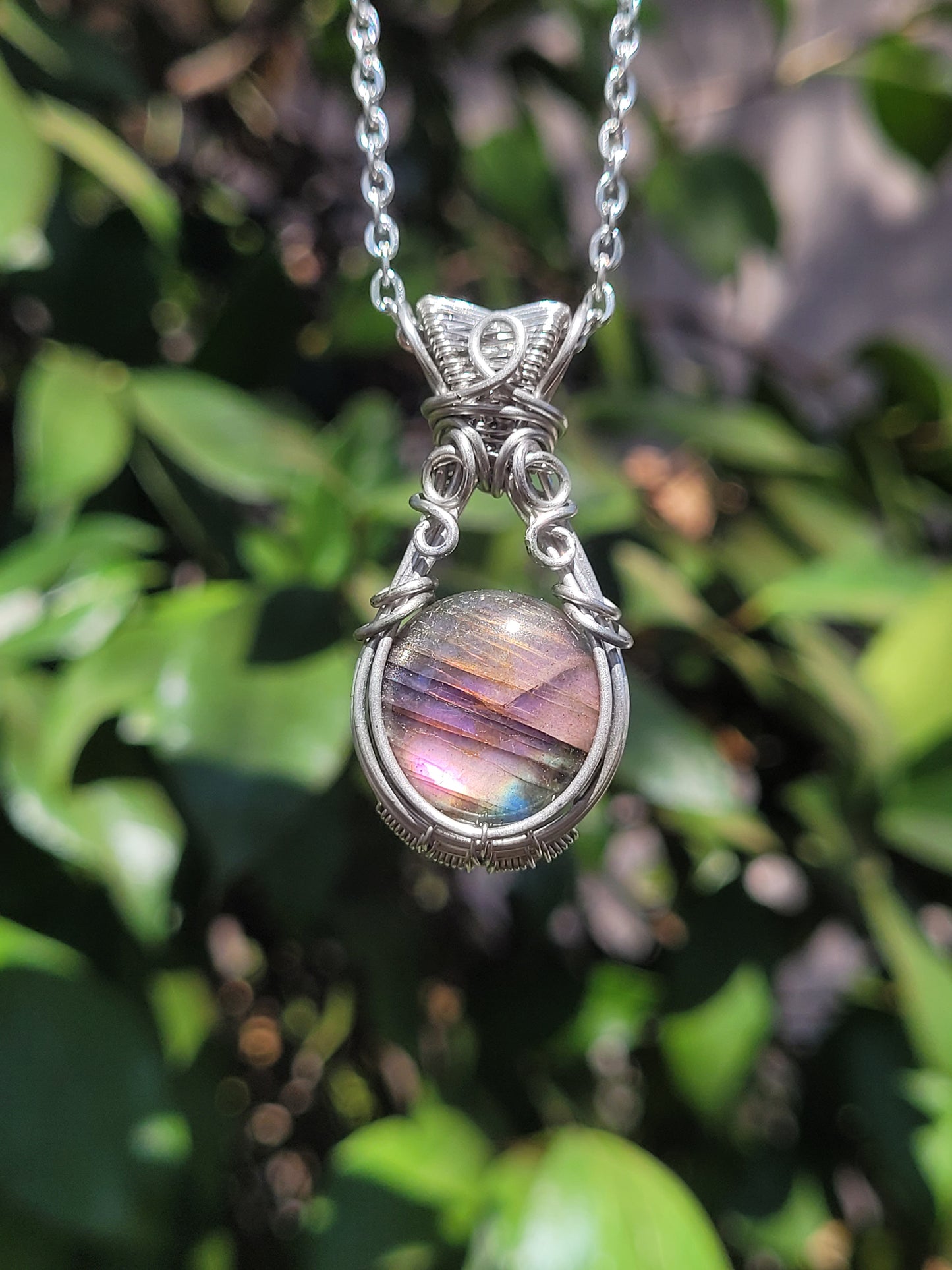 Labradorite Wire Wrapped Pendant