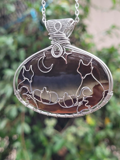 Polychrome Jasper Wire Wrapped Pendant