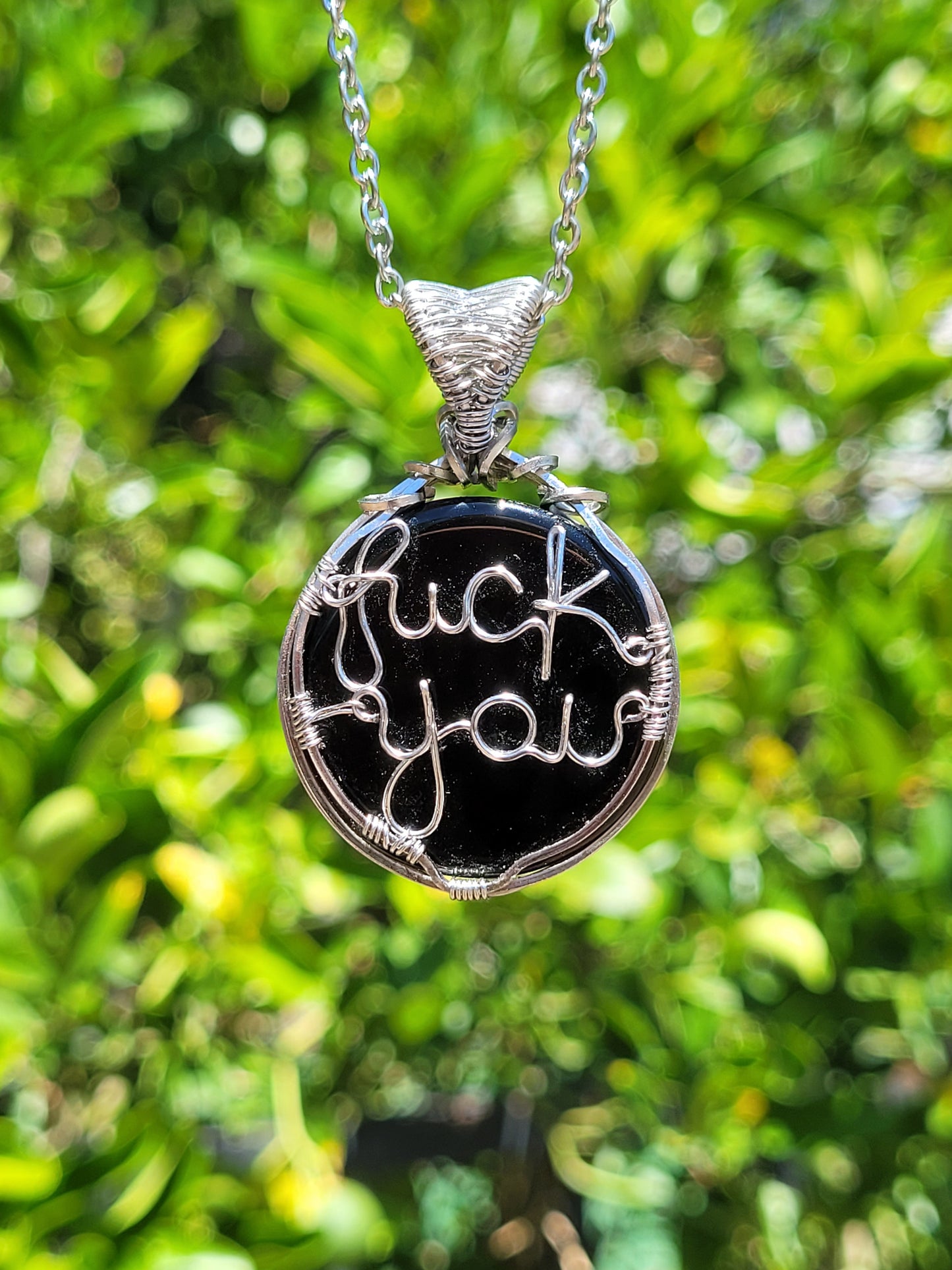 𝓕𝓾𝓬𝓀 𝔂𝓸𝓾 Reversible Pendant