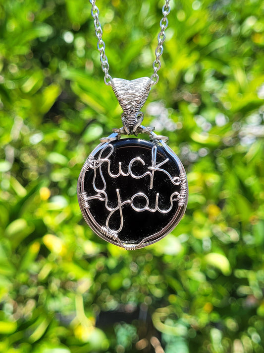 𝓕𝓾𝓬𝓀 𝔂𝓸𝓾 Reversible Pendant