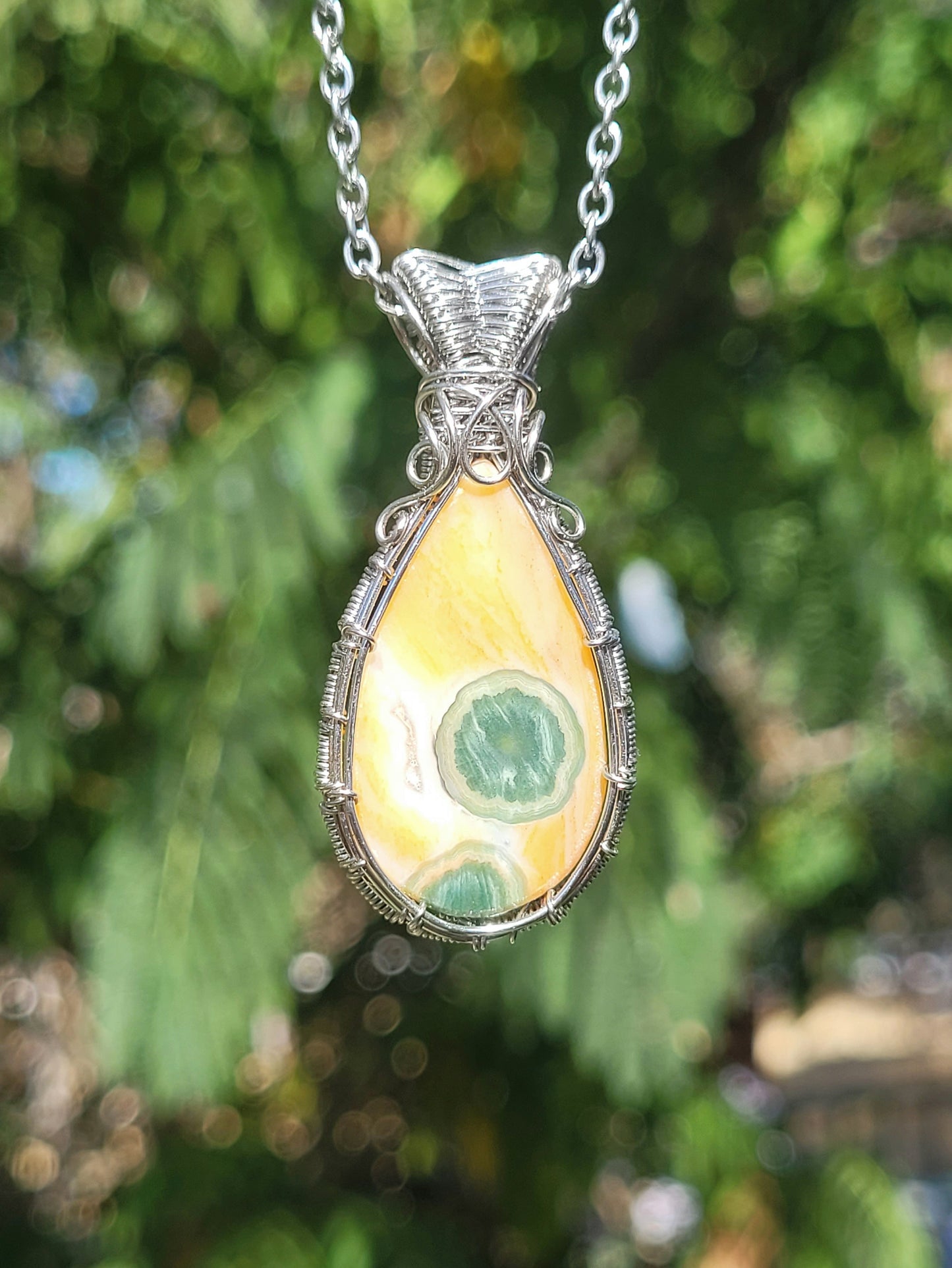 OLD STOCK OJ Wire Wrapped Pendant