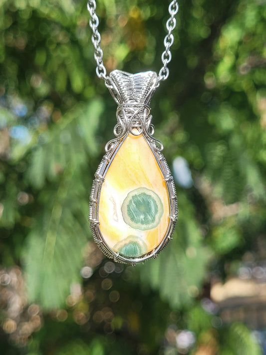 OLD STOCK OJ Wire Wrapped Pendant