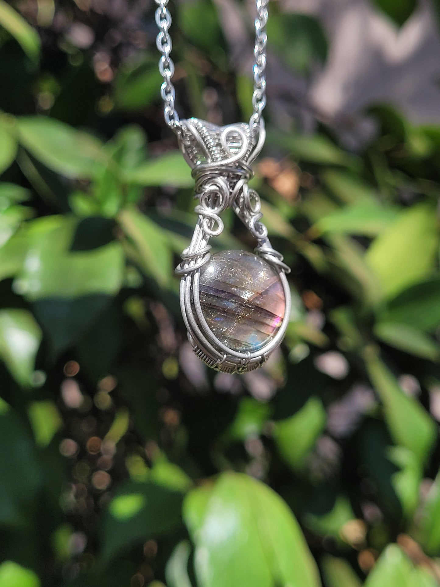 Labradorite Wire Wrapped Pendant