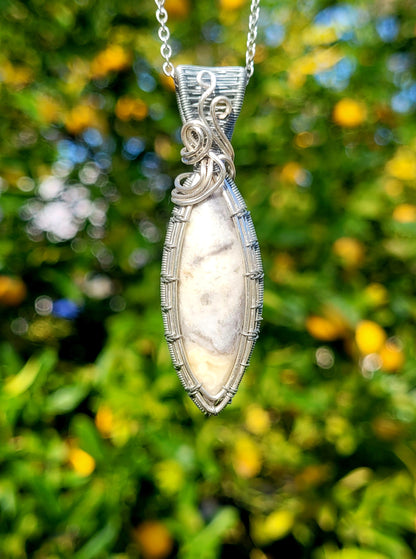 Crazy Lace Wire Wrapped Pendant