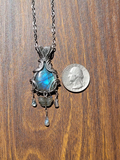Labradorite Wire Wrapped Pendant