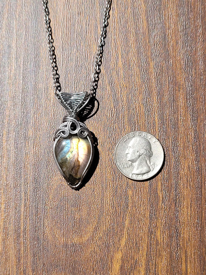 Rainbow Flash Labradorite Pendant