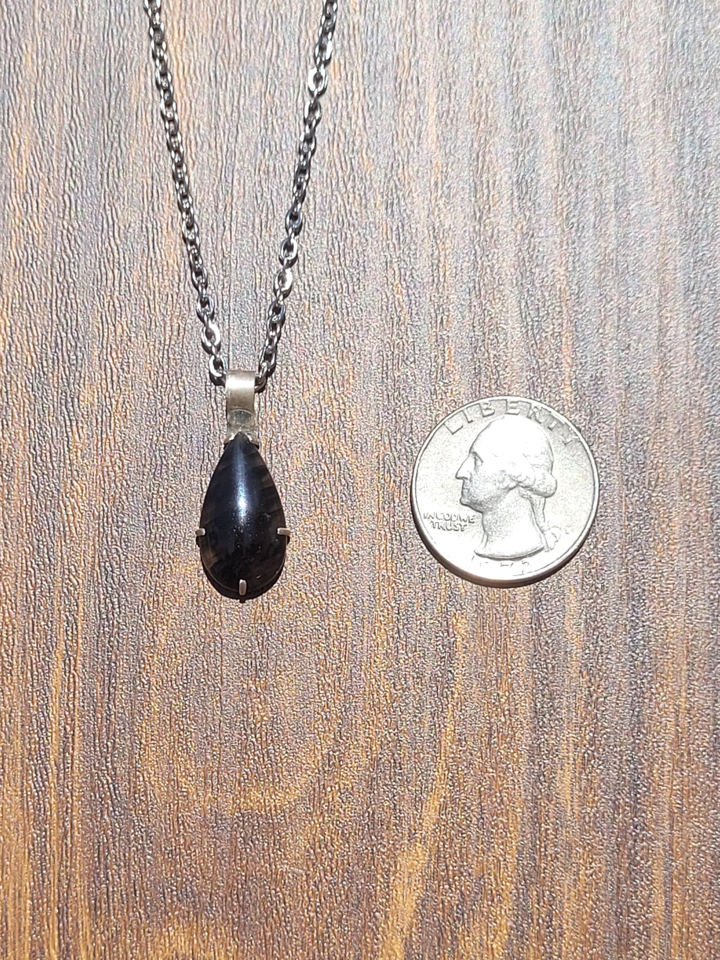 Midnight Lace Obsidian Silversmithed Pendant