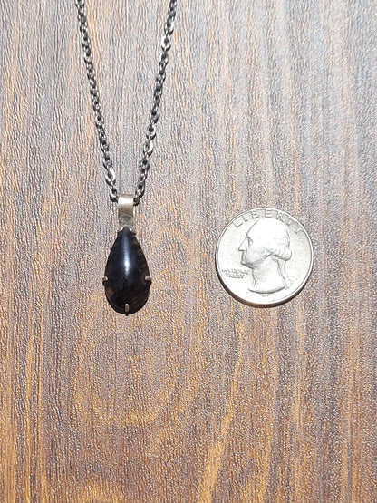 Midnight Lace Obsidian Silversmithed Pendant