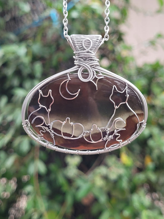 Polychrome Jasper Wire Wrapped Pendant