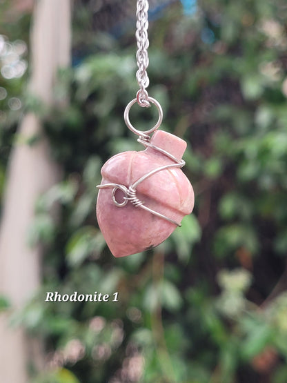 Wire Wrapped Crystal Acorn