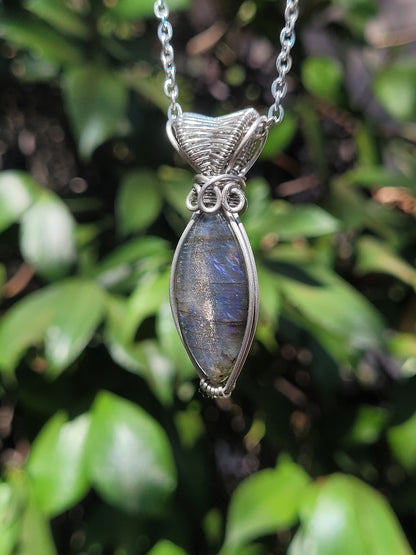 Labradorite Wire Wrapped Pendant