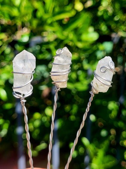 Quartz Garden Stakes / Hair Pins