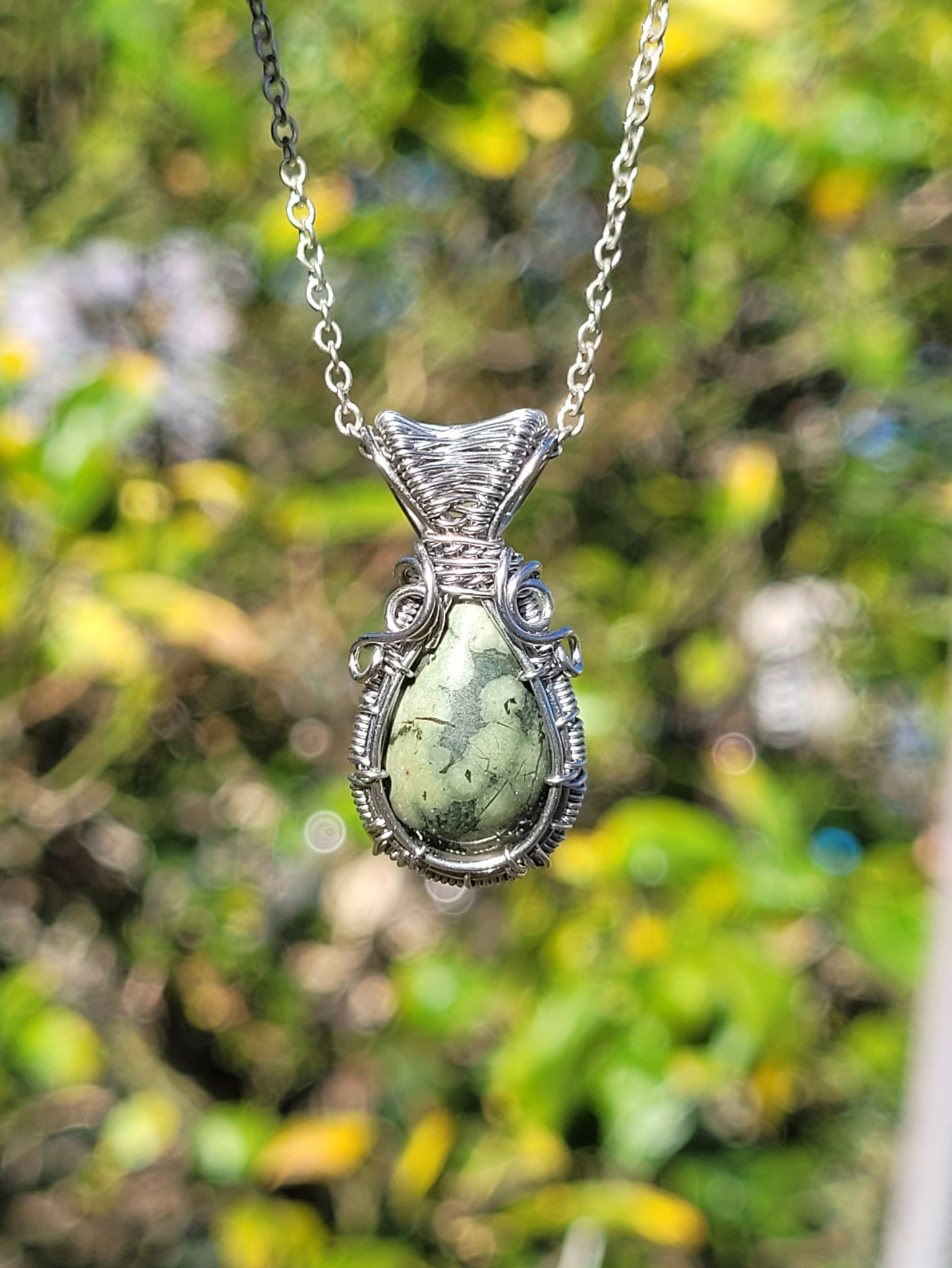 Jasper Wire Wrapped Pendant