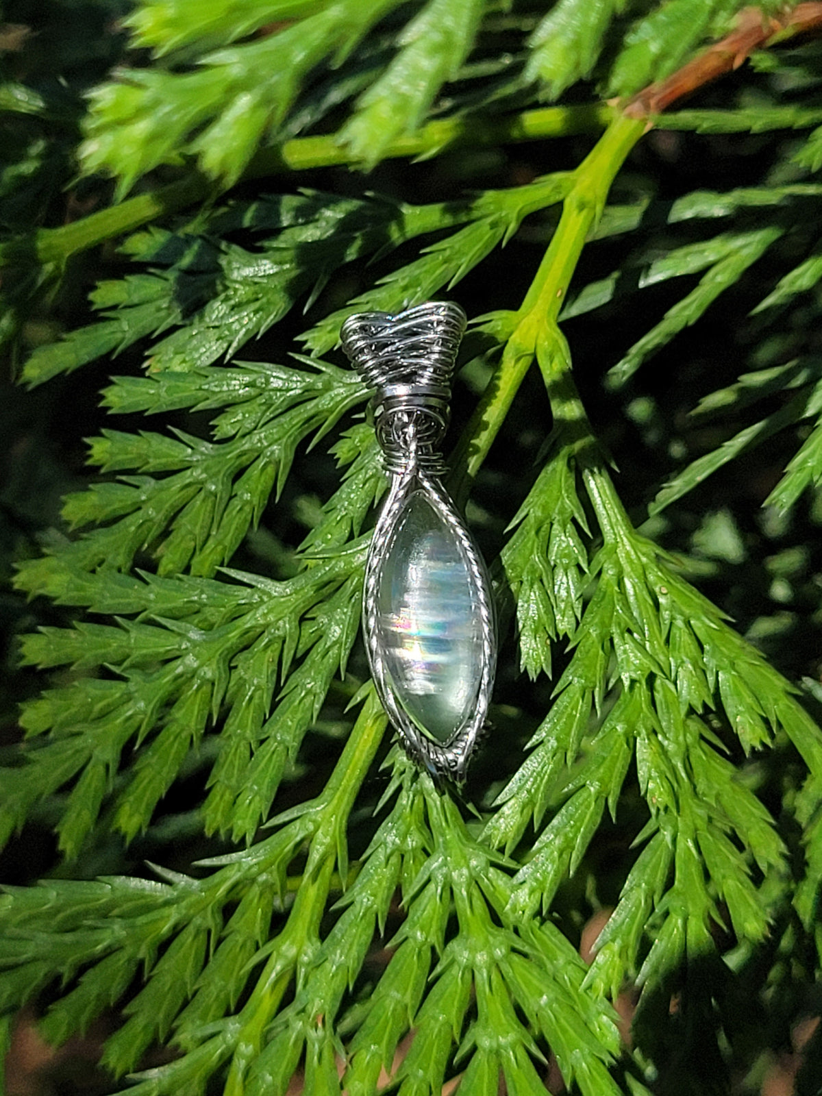Malawi Moonstone Wire Wrapped Pendant