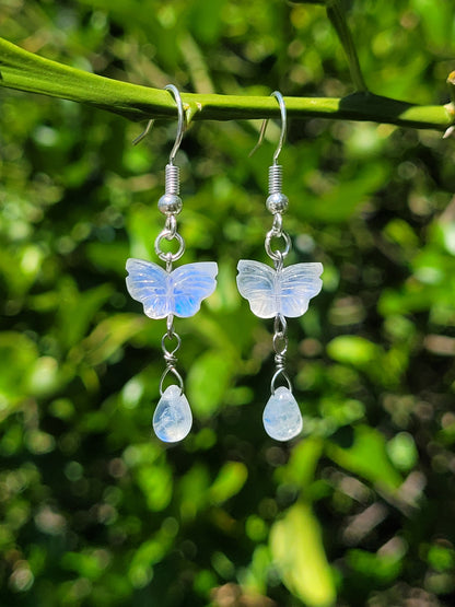 Moonstone Butterfly Earrings